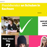 Ansicht der Homepage des Projektes "Praxisberater an Schulen"